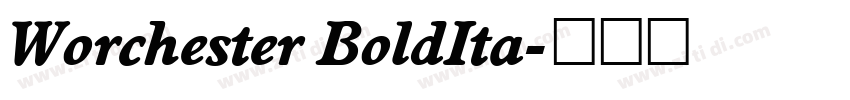 Worchester BoldIta字体转换